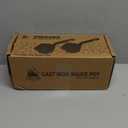 Cast Iron Sauce Pan and Basting Pot with BBQ Mop Brushes - Cast Iron Small Sauce Pots 2 Pcs for Grilling, Melting, Camping Cooking & Stoves - Mini Pot for Butter Melter