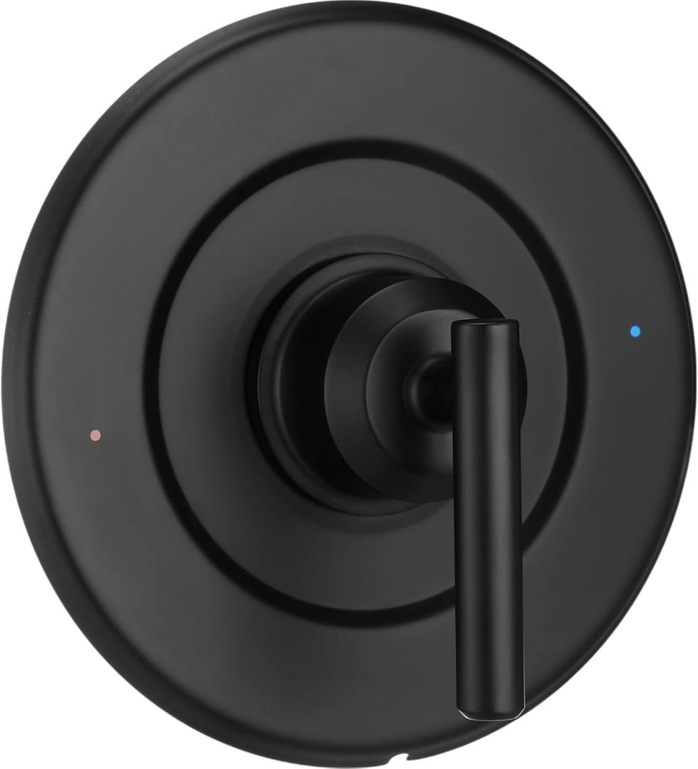 Blulu Shower Trim Kit Replacement for T2901BL Valve Trim Kit Compatible with Moen Posi-Temp Shower Valve 2510 Matte Black Lever Handle Easy to Install