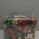 SHareconn 135pcs Christmas Balls Ornaments Set, Shatterproof Plastic Baubles, Ribbon and Tree Topper for Xmas Tree Holiday Wedding Party Decorations with Hanging Strings, Red, Green and Gold