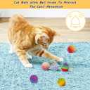 Retro Shaw Cat Toys Balls, Yarn Cat Ball with Bell Inside, Kitten Toys for Indoor Cats Kitty, Interactive Cat Nip Chew Toys for All Pet Breed 6 Pack