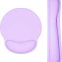 Dapesuom Keyboard Wrist Rest and Mouse Pad with Wrist Support, Cute Memory Foam Cushion for Keyboard and Mouse Set, Ergonomic Pad Rests with Non Slip Base for Easy Typing & Pain Relief, Vanilla Purple