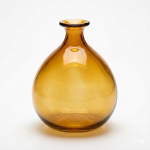 HD 10in Amber Glass Vase