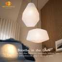 METHEDEECO 2PCS Large Paper Lantern Lampshades, 14 Inch + 19 Inch White, 20 inches