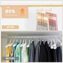Pants Hangers Space Saving,Closet Hangers 5 Layers 2 Uses Multi Functional Pants Rack,Metal Heavy Duty Wardrobe Organizer Racks for Clothes Trousers Scarves Ties (2Pack Silver)