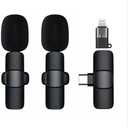 Microphone Wirelessbluetooth Mini Live Streaming Wireless Lavalier Microphone - Noise Reduction, Compatible with Multiple Devices (K1Apple Interface)
