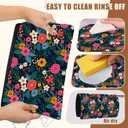 Dish Drying Mat Colorful Flowers and Leaves Coffee Bar Mat for Countertop Absorbent Hide Stain Rubber Backed Dish Drainer Rack Pad Espresso Machine Table Accessories Dining Room Decor 11.8 x 19.7 Inch