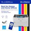 Brother HLL3220CDW Wireless Compact Color Laser Printer, Duplex and Mobile Device Printing | Includes 2 Month Refresh Subscription Trial, Amazon Dash Replenishment Ready