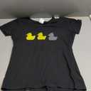Womens Duck Duck Grey Duck Funny Minnesota V-Neck T-Shirt (Small, Black)