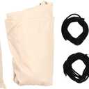 Triangle Canvas Stainless Steel Shade Canopy UV Proof for Outdoor Areas (Milky White)