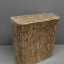 Coeusy 3 Gallon Wicker Trash Can,Small Bathroom Trash Can with Lid,Natural Water Hyacinth Wicker Waste Basket for Bedroom,Toilet,Narrow Garbage Can with Removable Liner