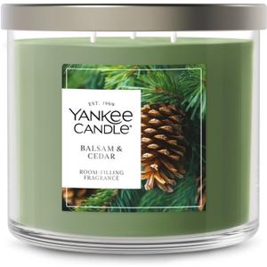 Yankee Candle Balsam and Cedar, Holiday Scented Candle, 14.5oz 3-Wick Candle Jar with up to 40 Hours Burn Time, Giftable, Holiday