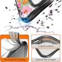 for iPhone 17 Case Cute - Military-Grade 20 ft Drop Protection Shockproof Phone Case - Funny Passion Flower Design (6.3") Black