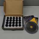 MIKKUPPA M12x1.5 Black Lug Nuts - Replacement for Ford Fusion Focus Escape, Honda Accord Civic CRV, Chevy Cruze Malibu, Jeep Compass Patriot Aftermarket Wheel, 20pcs Closed End Tire Nuts