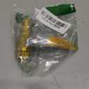 Brass 1/2" NPT Female Shut-Off Ball Valve and 1/2" NPT Male Nipple Connector for Water Fuel Air