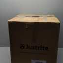 Justrite 14 Gallon Galvanized Steel Oily Waste Can, 20" x 16" Metal Oil Rag Safety Can with Foot Operated Self-Closing Lid for Oil Rag Disposal, Made in The USA, Red, 09500