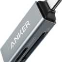 Anker SD Card Reader, 2-in-1 USB C Memory Card Reader for Digital Camera SD Card Viewer with Dual Slot for SDXC, SDHC, SD, MMC, RS-MMC, Micro SDXC,MicroSD, Micro SDHC Card, and UHS-I Cards