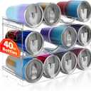 Large Compartment Water Bottle Organizer Rack,3 Pack Stackable Tumbler Storage for Kitchen Fridge Cabinet Organization and Storage /Drink/Water Bottle Storage Organizer