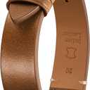 Getalia Italian leather Watch Band Tuscany Natural Vegetable-Tanned Top Grain Genuine Leather, 18mm 19mm 20mm 21mm 22mm 24mm Quick Release Replacement Watch Straps for Men and Women Thick and Soft (Light Brown)