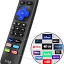 1-clicktech for Roku Remote 2-in-1 for Roku-TV and Roku Box, Compatible for TCL Hisense ONN Sanyo Sharp Hitachi Element Insignia LG Magnavox Roku TV, w/ 12 Opt. Channels [NOT for Stick]