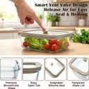 5 Pack 35 oz Glass Meal Prep Containers, Plastic-Free Glass Food Storage Containers with Lids, 4.4 Cups Airtight Glass Lunch Containers for Leftovers, Microwave, Oven, Freezer and Dishwasher, 35 Fluid Ounces