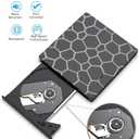 8 in 1 External CD/DVD Drive,USB 3.0 and Type-C Disc Burner Player Reader Writer,Slim and Portable CD DVD +/-RW Optical Drive for PC Laptop Desktop MacBook Mac Windows Linux OS Apple