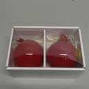 Santa Barbara Design Studio Christmas Glass Ball Ornaments Gift Boxed Ornaments, Set of 2, Red/Merry