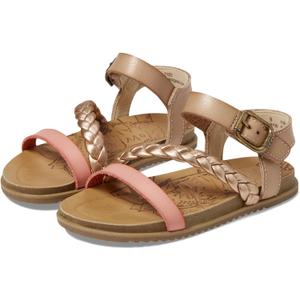 Blowfish Malibu Girls Mylo-T (Toddler/Little Kids) Flat Sandal, Rosegold/Cashew/Pink, 9