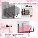 Window Box Brackets, Adjustable Heavy Duty Window Planter Box Brackets, Width Range: 4.412 Inches (1133 Cm), with 75 Lbs Capacity, Black (Wall-Mounted, 4)