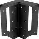 Plow & Hearth DIY Raised Garden Bed Corner Brackets - 6" L x 6" W x 10"H | Solid Steel | Black Powder-Coated | Corrosion-Resistant | Easy Assembly | Set of 4