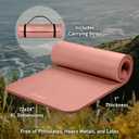 Retrospec Solana Yoga Mat 1" Thick w/Nylon Strap for Men & Women - Non Slip Exercise Mat for Home Yoga, Pilates, Stretching, Floor & Fitness Workouts