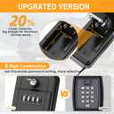 Car Window Lock Box for Turo, Car Key Lock Box, 4-Digit Combination Lockbox with Emergency Access Key Design, Larger Capacity Security Key Hiders for Ride Share, Turo, GetAround(New Verison)