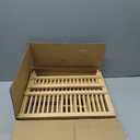 Bmaboo Dish Drying Rack for Kitchen Counter 3-Tier Collapsible Wooden Dish Drying Rack with Utensil Holder Dish Drainer Large Folding Dish Rack with Utensils Flatware Holder 51 pcs Grid