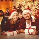 Meajore Santa Hat 6 Pack for Adults, Classic Red Fuzzy Christmas Hat with Bell for Xmas Party Holiday Festive Events