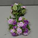 12 Pcs Artificial Peonies Silk Flowers, Fake Peony Bouquet Boho Faux Flowers Arrangements for Wedding Home Centerpiece Table Decoration (Dark Purple)