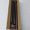 Brown Shower Curtain Rod, Adjustable 32-80 Inch Tension Spring Curtain Rod No Drilling for Bathroom Kitchen, No Slip, No Rust