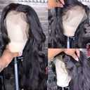 Body Wave Lace Front Wigs Human Hair Pre Plucked 13x4 Lace Frontal Wigs Human Hair for Black Women 180% Density Brazilian Glueless Wigs Human Hair 26 Inch