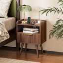 Huuger Nightstand Set of 2 with Charging Station, USB-C Port, End Tables, 15.7 inches x 11.8 inches x 23.6 inches