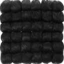 Tatuo 16 Pcs Faux Fur Pom Poms for Hat 4 Inches Large Fluffy Pom Balls for Crafts Knitting Beanies Shoes Scarves Bag Pompoms Keychain Charms Winter DIY Accessories (Black)
