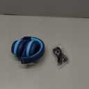 iClever BTH12 Kids Bluetooth Headphones,Colorful LED Lights Kids Headphones Wireless,74/85dBA Safe Volume,85H Playtime,Fast Charging,Bluetooth 5.2,Over Ear,Built-in Mic for iPad/Tablet/Airplane,Blue