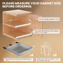Seinloes 4 Pack Pull out Cabinet Organizer 21"Deep With Raising Pad for Framed Cabinets, Expandable Slide out Drawers for Kitchen Cabinets with 4pcs Divider Racks,Roll out Shelves 12.1"-20.4" W Silver