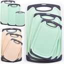 FLYINGSEA Cutting Boards For Kitchen, Anti-Skid Eco-Wheat Straw Vegetable Board Set (3 Pcs), Dishwasher Safe (Light green)