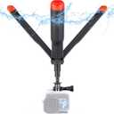Floating Selfie Stick for GoPro Hero 13 12 11 10 9 8 7 6 5 4 3 Mini Max Fusion Session, SJCAM, AKASO Action Camera, 4 in 1 Underwater Waterproof Pole Monopod Hand Grip Tripod Stand