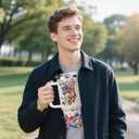 30oz Flag Tumbler With Handle & Straw - Patriotic Insulated Stainless Steel Cup For Travel & Tailgating - Leakproof American Themed Water Bottle For Men & Women