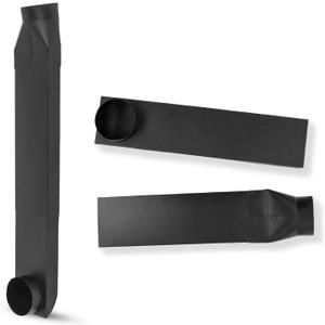 UD48S 4" Stainless Steel Telescoping Dryer Vent Kit - Flat Periscope for Whirlpool & All 4" Dryers, 90 to Straight Adjustable Dryer Duct (26-43in), Space Saving Vent Connector (Black)