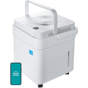 Midea Cube 20 Pint Dehumidifier for Basement, Up to 1,500 Sq. Ft. dehumidifier with drain hose, ENERGY STAR Certified, Smart Control, Compatible with Alexa, White