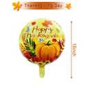 12Pcs 18'' Fall Balloons - Thanksgiving Foil Balloons with Turkey, Maple Leaf Designs for Party Decoration