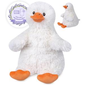 Coolable & Heatable Duck Stuffed Animals, Microwavable Stuffed Animal for Heat Therapy & Stress Relief, Cuddly Warm Duck Plush Toy Heating Pad, Cute Duckling Gifts for Women & Kids