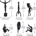 Set of 6 Climbing Men Wall Art Decor Sculpture,Nordic Modern Simplicity Decorative Wall Art, Climbing Man Sculptures,Home & Office Climber Gifts, 12 inches tall