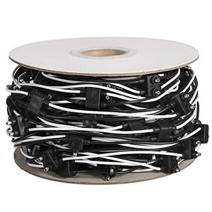 Partsam Double Male Bullet Plugs 2 Prong Continuous Wire Harness Roll for Side Clearance Marker Light,150 Male Plugs, 6" Lead Between Plugs