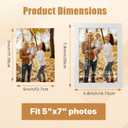 5x7 Picture Frame White Set of 4, Display Pictures 5x7 without Mat, Photo Frame with HD Plexiglass for Tabletop or Wall Display